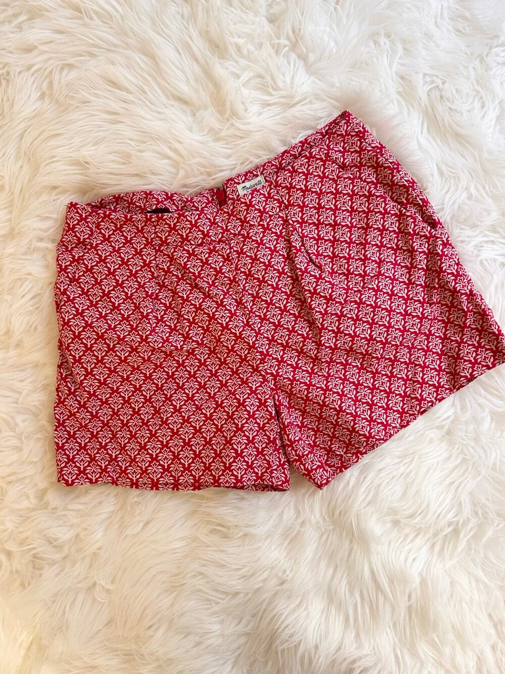Madewell Women Red Patterned Shorts